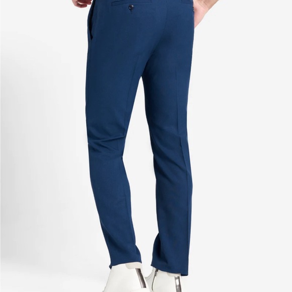 NWT Men’s Kenneth Cole Reaction Royal Blue Slim Fit Dress Pant. Size 42x35 - Picture 2 of 7